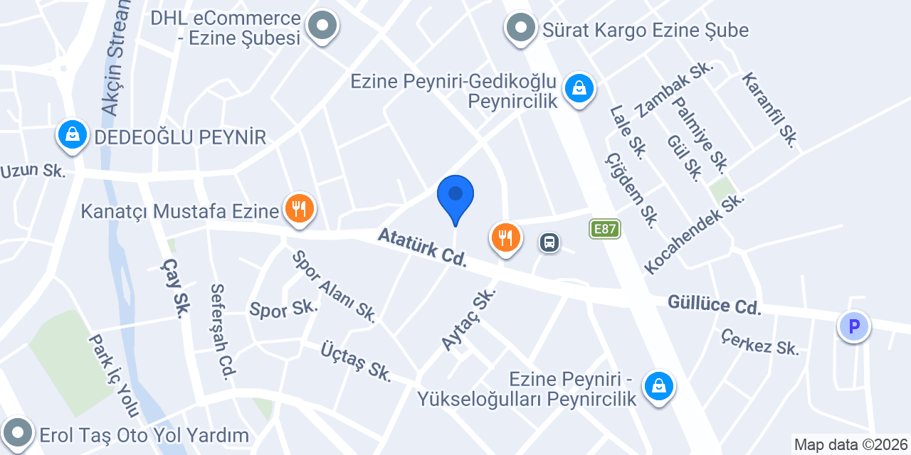 Ezine Atak Han Otel konumu