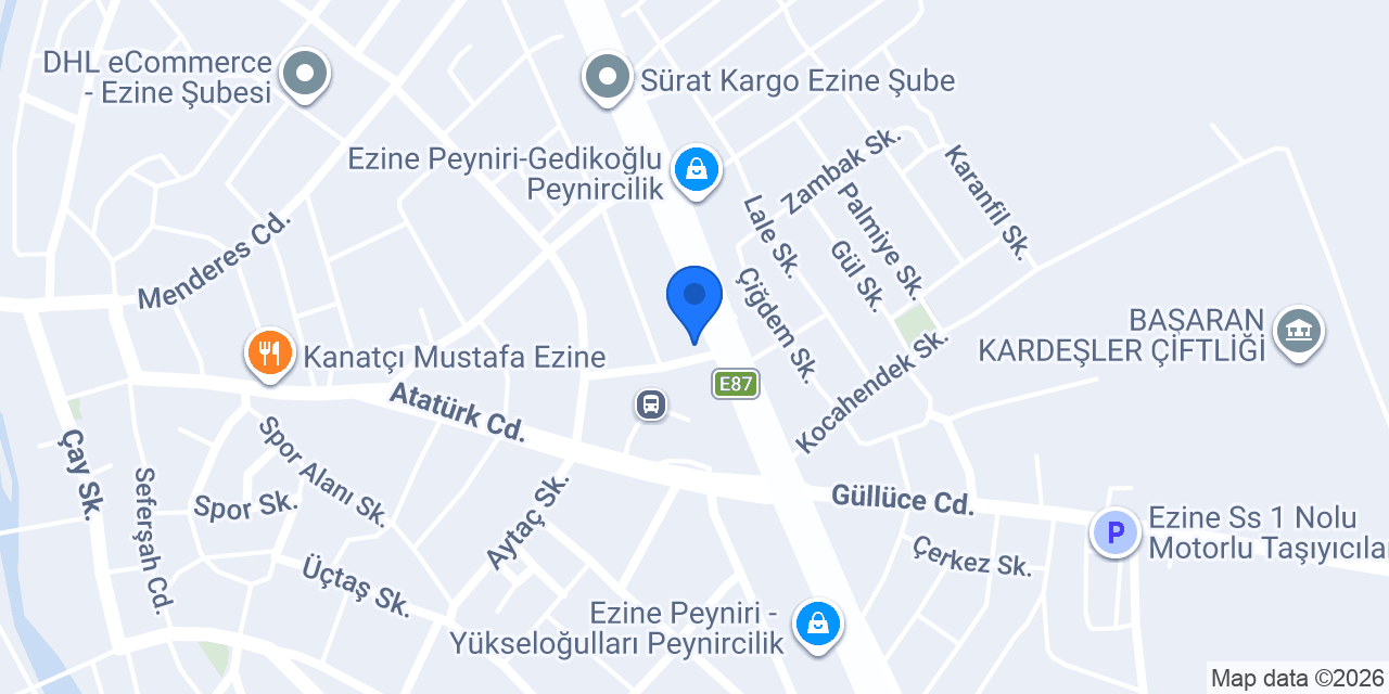 Batı Peynircilik konumu