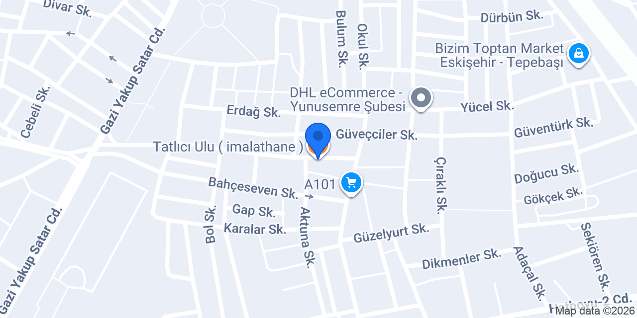 Tatlıcı Ulu ( imalathane ) konumu