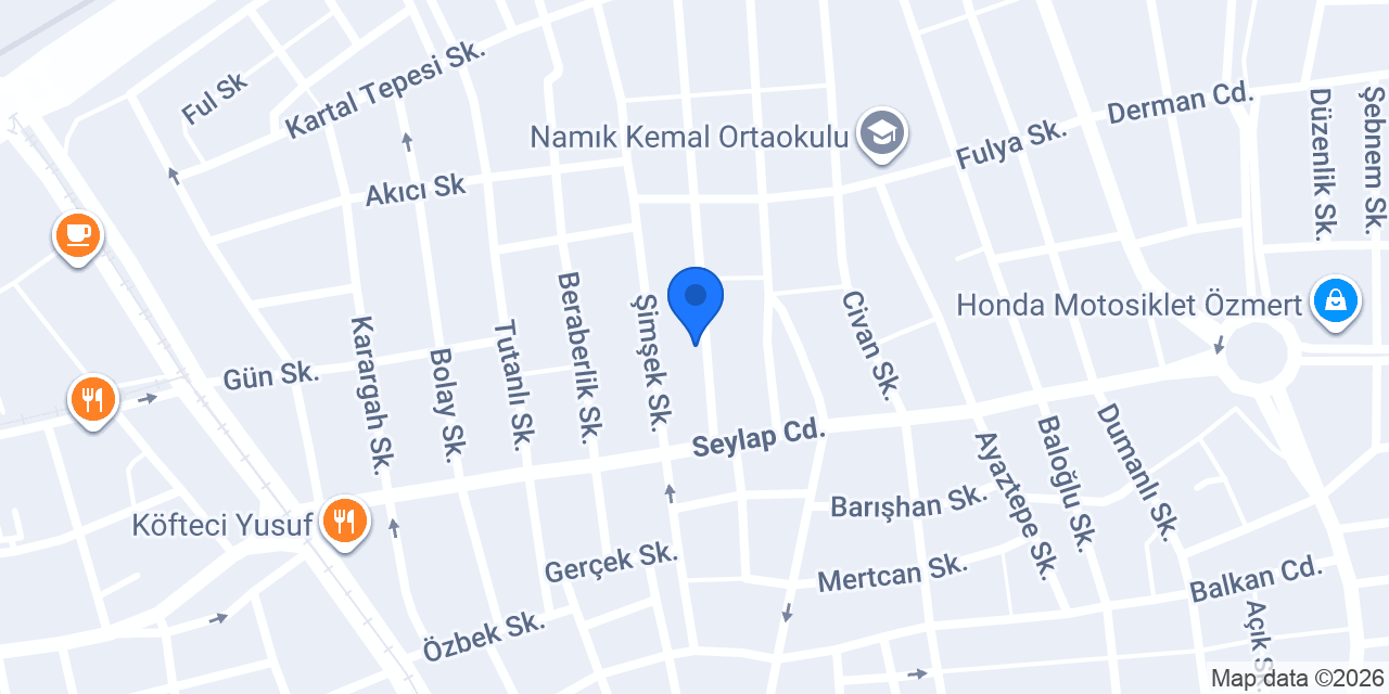 Çetinkaya Tesisat konumu