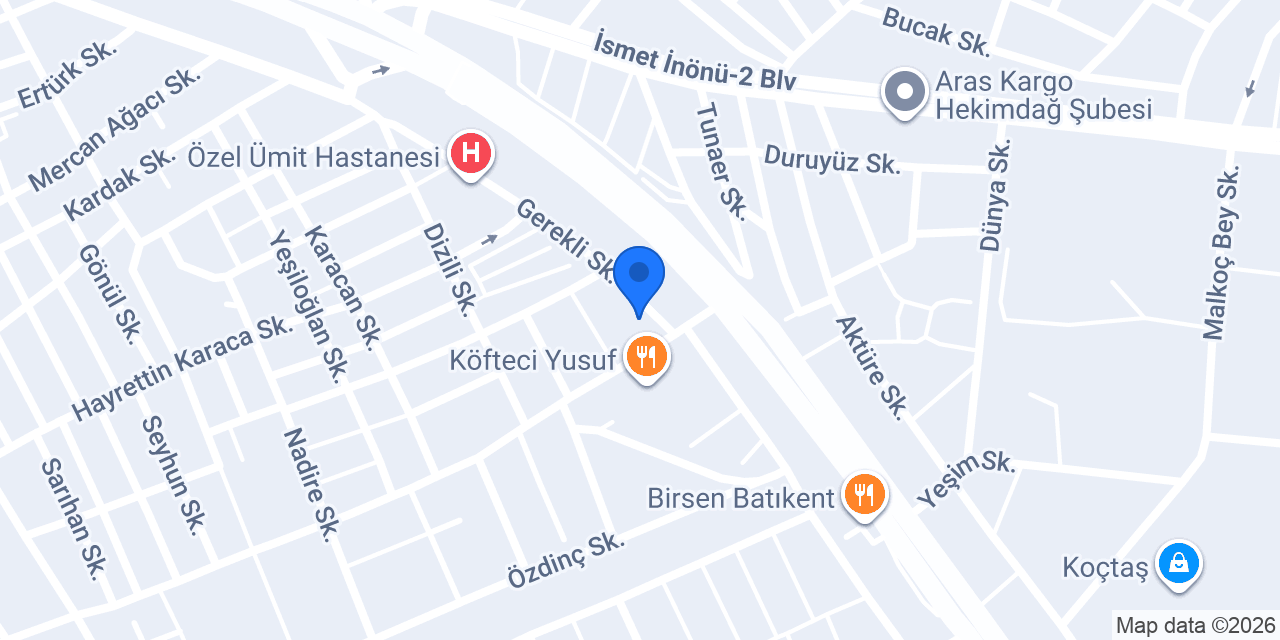 Op.Dr Mehmet Yılmaz konumu