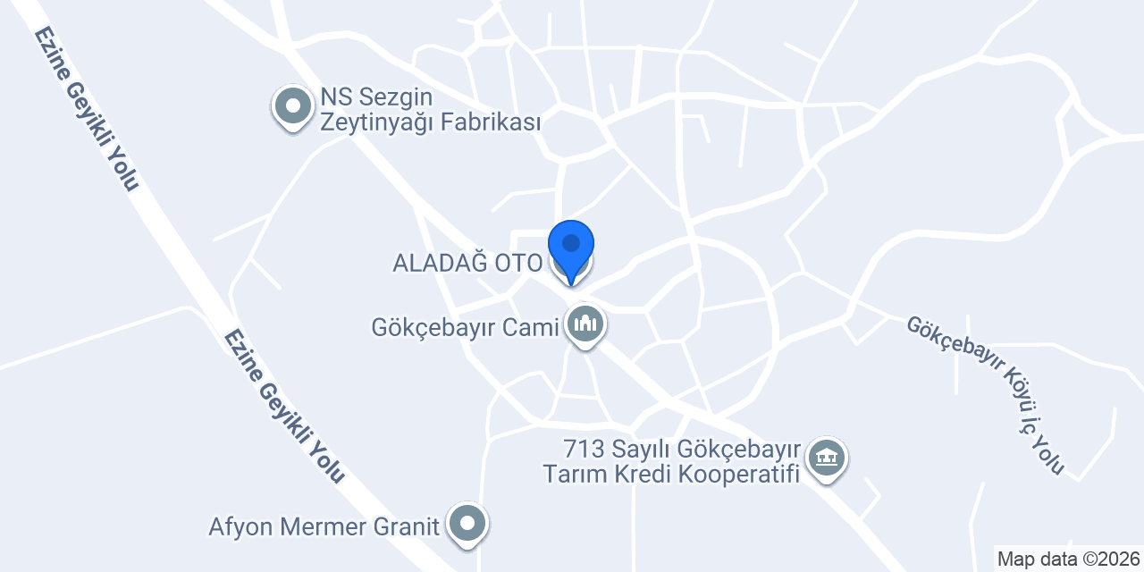 ALADAĞ OTO konumu