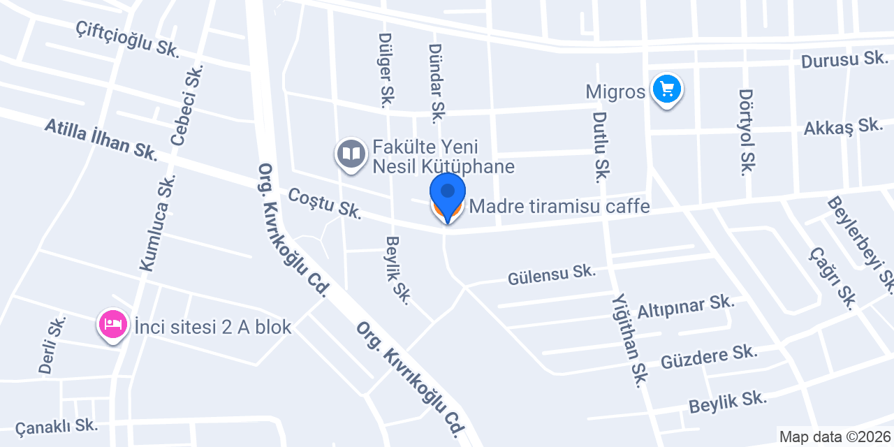 Madre tiramisu caffe konumu
