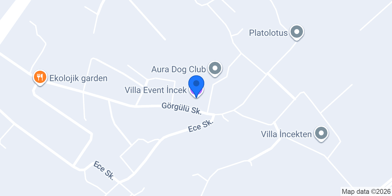 Villa Event İncek konumu
