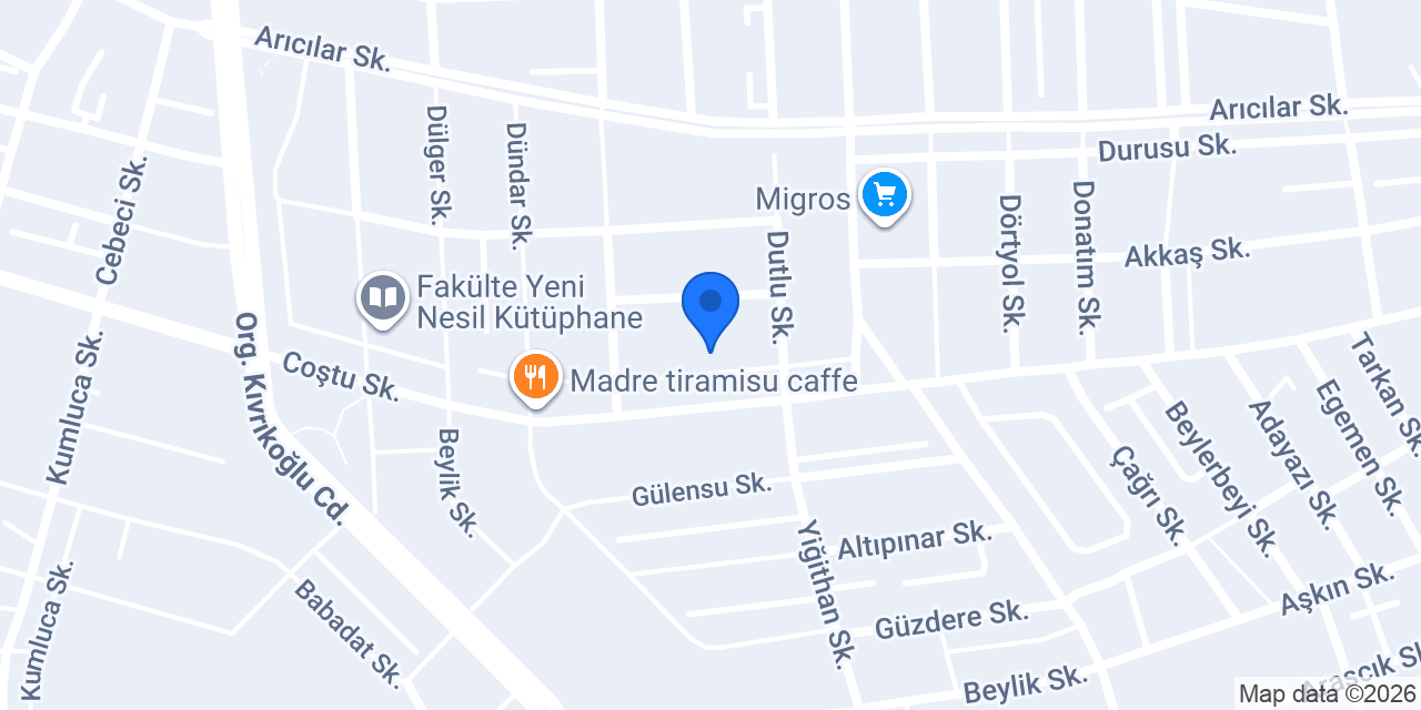Pro Yemek konumu