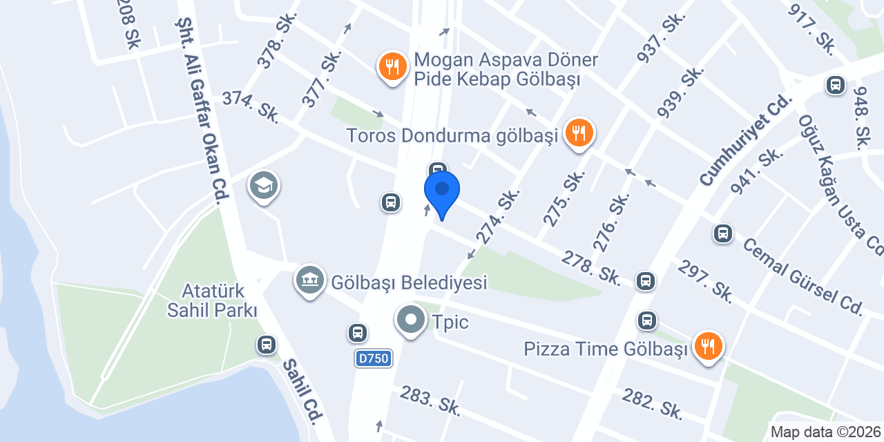 Gölbaşı kırmızı et deposu konumu