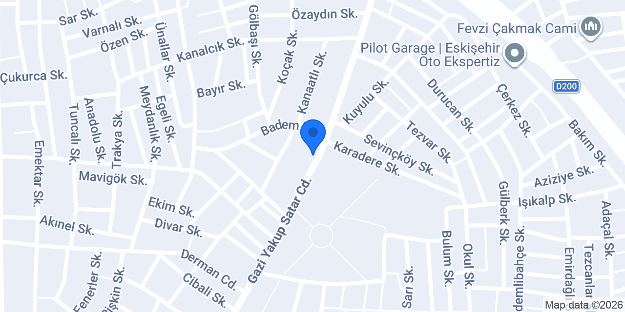 MISIROĞLU Oto Elektrik konumu