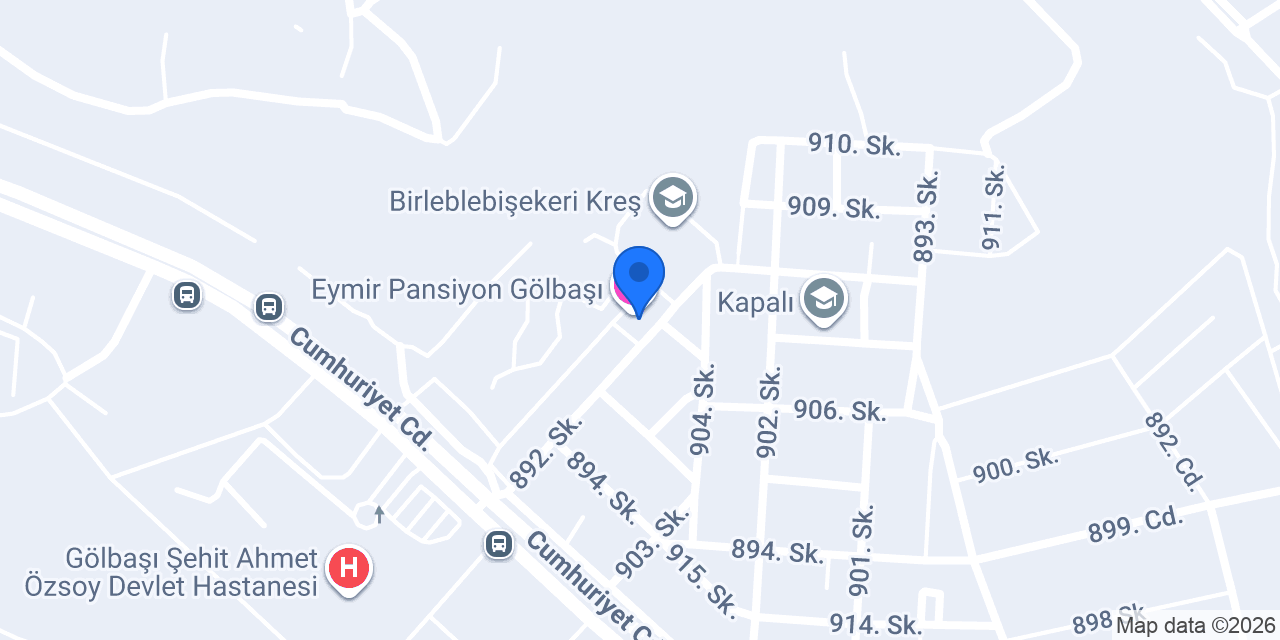 Eymir Pansiyon Gölbaşı konumu