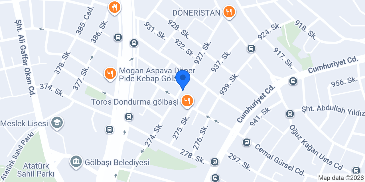 Turkuaz Gümüş Ve Saat konumu