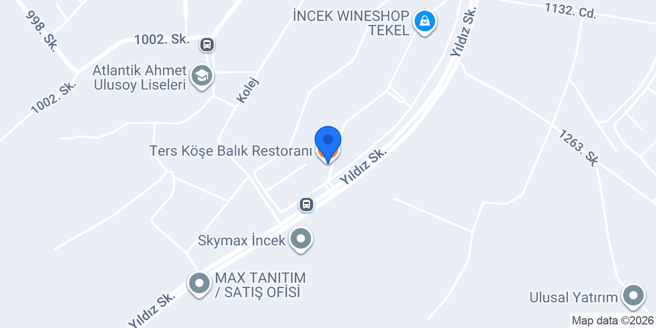 Ters Köşe Balık Restoranı konumu