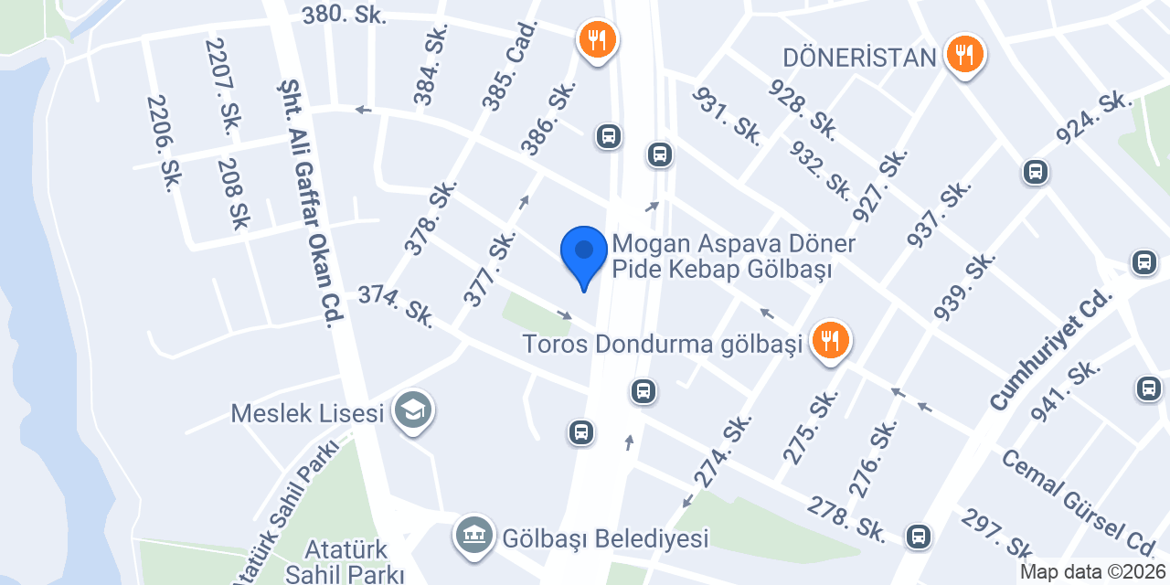 Otel GÖLPARK konumu