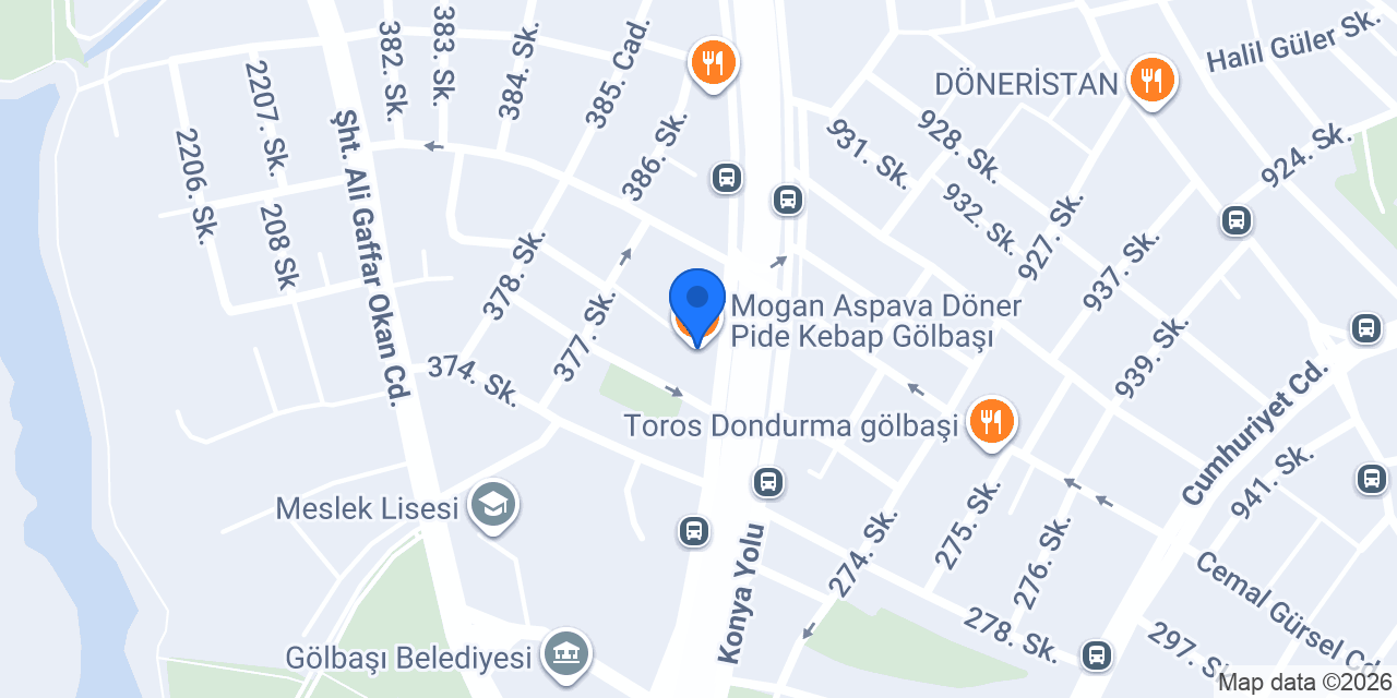 Mogan Aspava Döner Pide Kebap Gölbaşı konumu