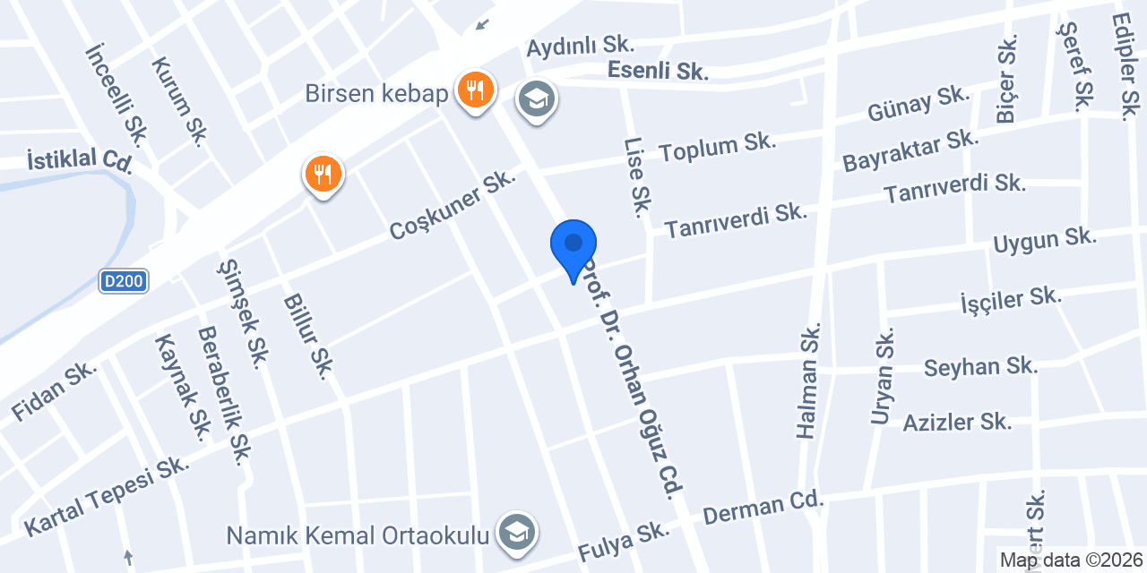 MERTOĞLU ALÜMİNYUM KOMPOZİT PROFİL konumu