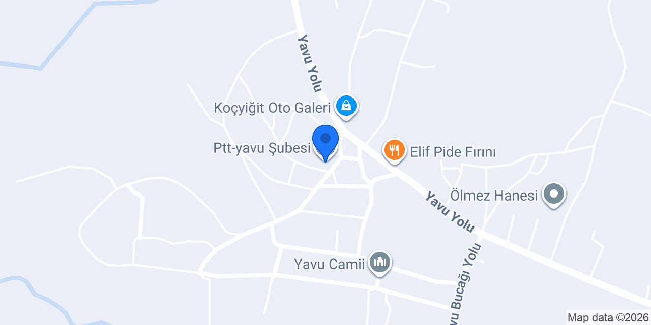 Ptt-yavu Şubesi konumu