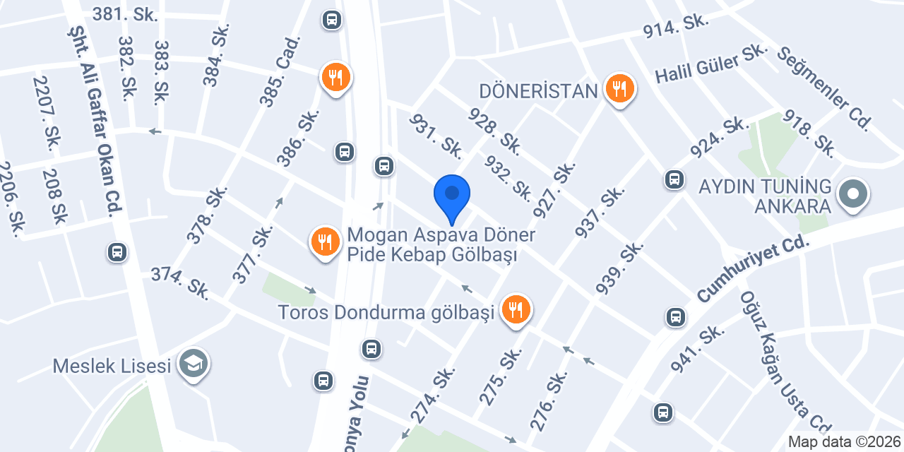 Gölbaşı Tesisat konumu