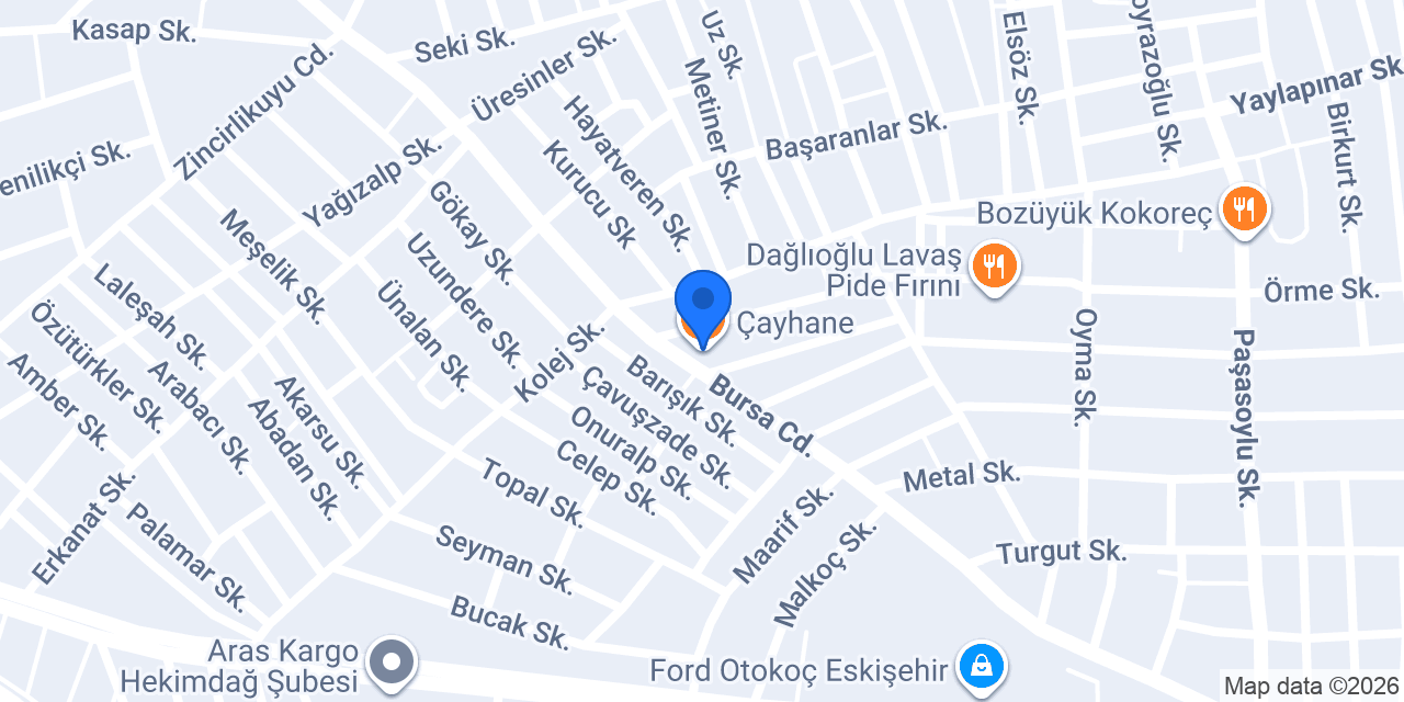 Çayhane konumu