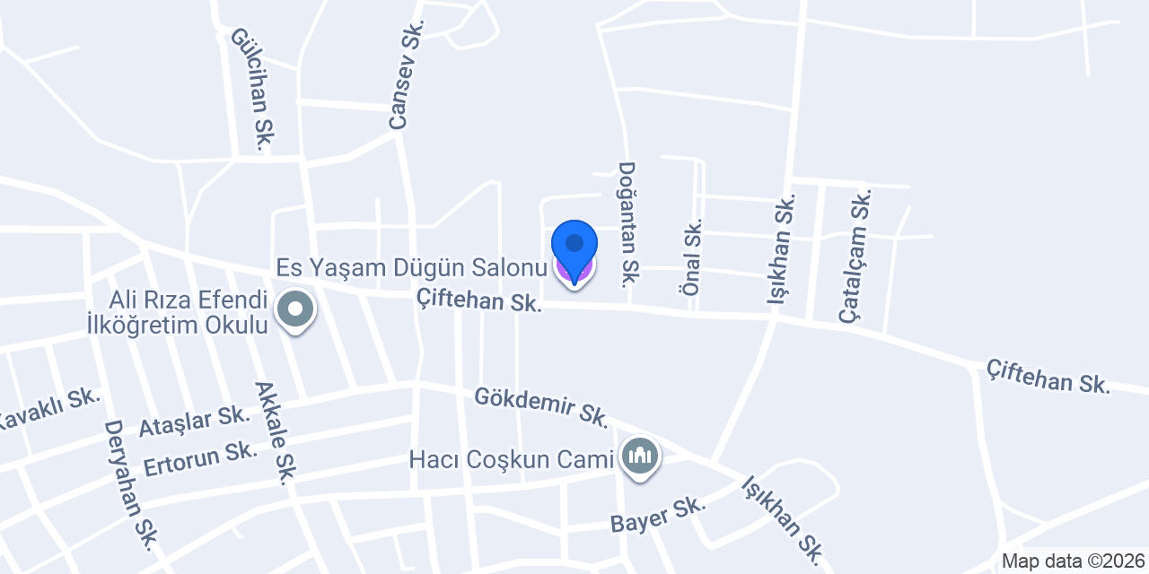 Es Yaşam Dügün Salonu konumu