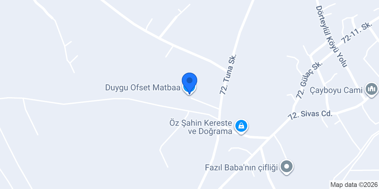 Duygu Ofset Matbaa konumu