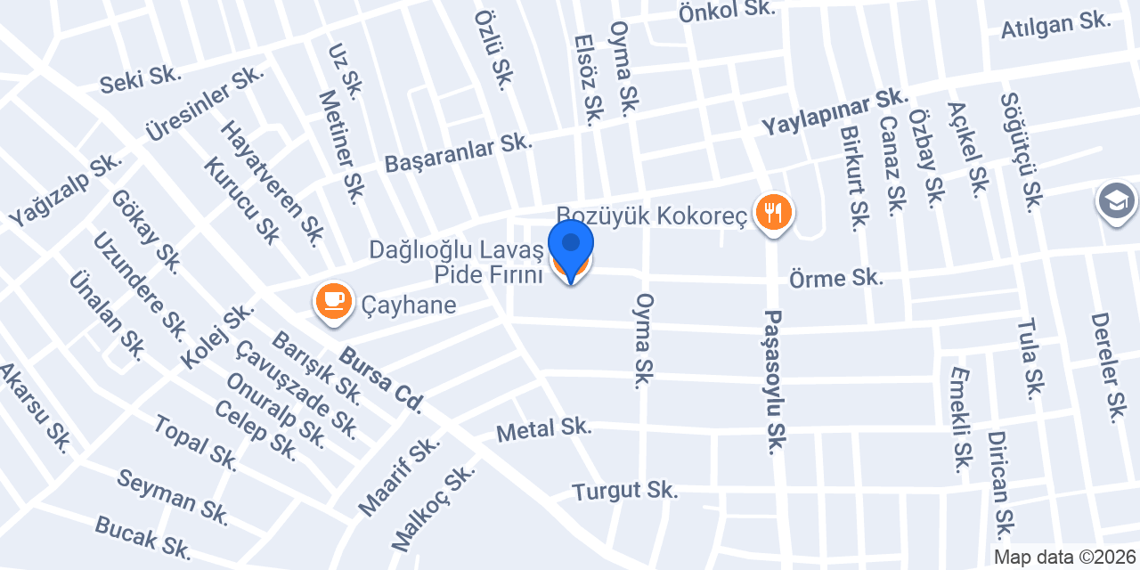 Dağlıoğlu Lavaş Pide Fırını konumu