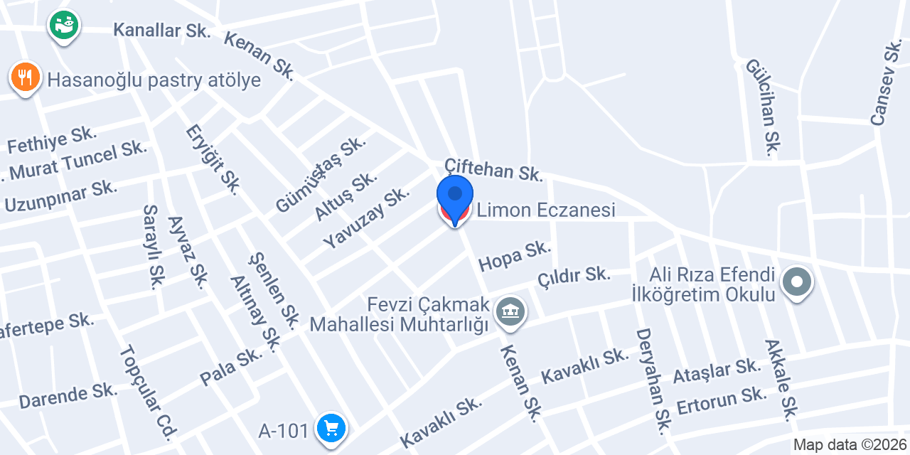 Limon Eczanesi konumu