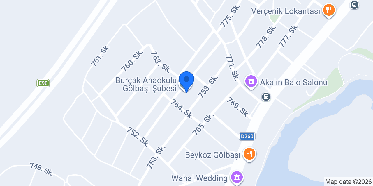 Burçak Anaokulu Gölbaşı Şubesi konumu