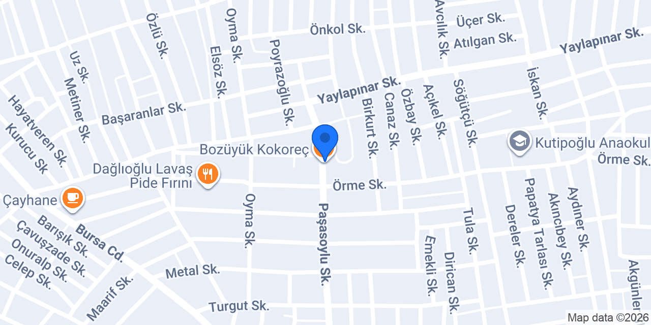 Bozüyük Kokoreç konumu