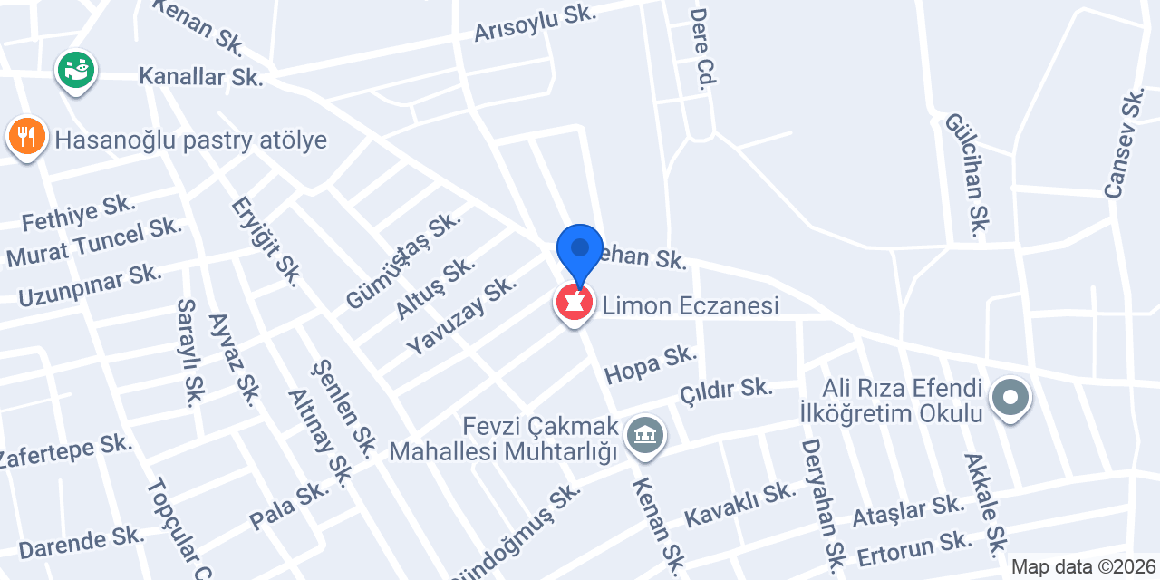 Çardak Eczanesi konumu