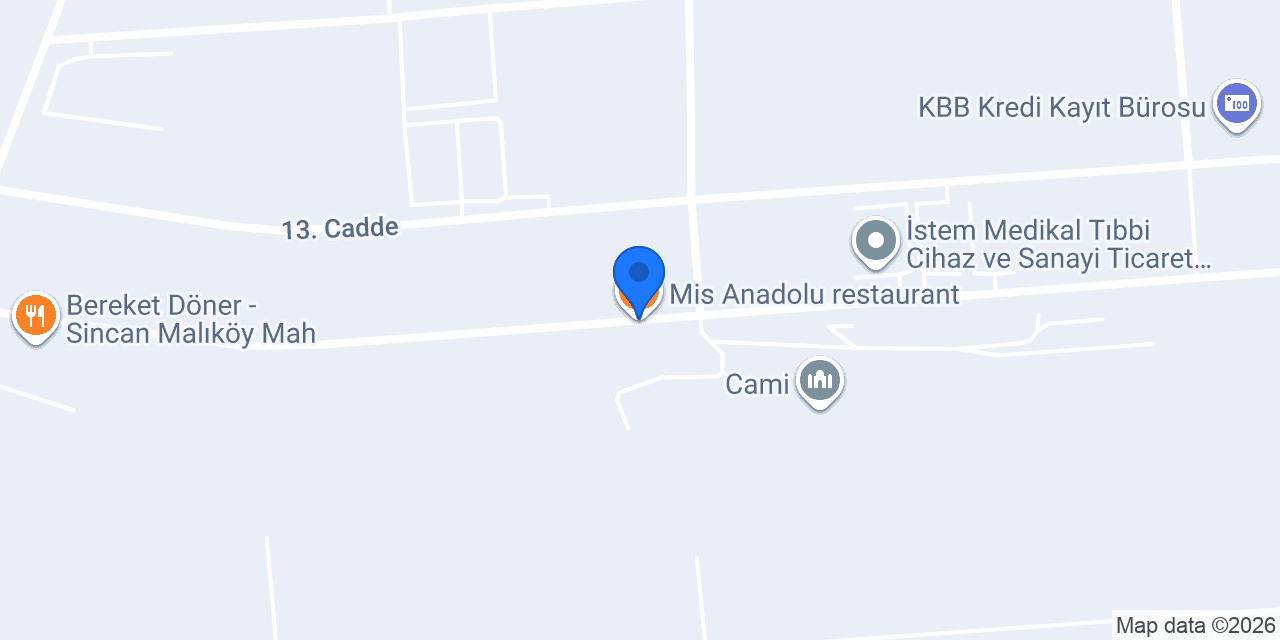 Mis Anadolu restaurant konumu