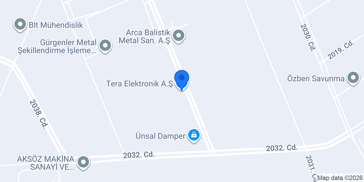 Tera Elektronik A.Ş. konumu