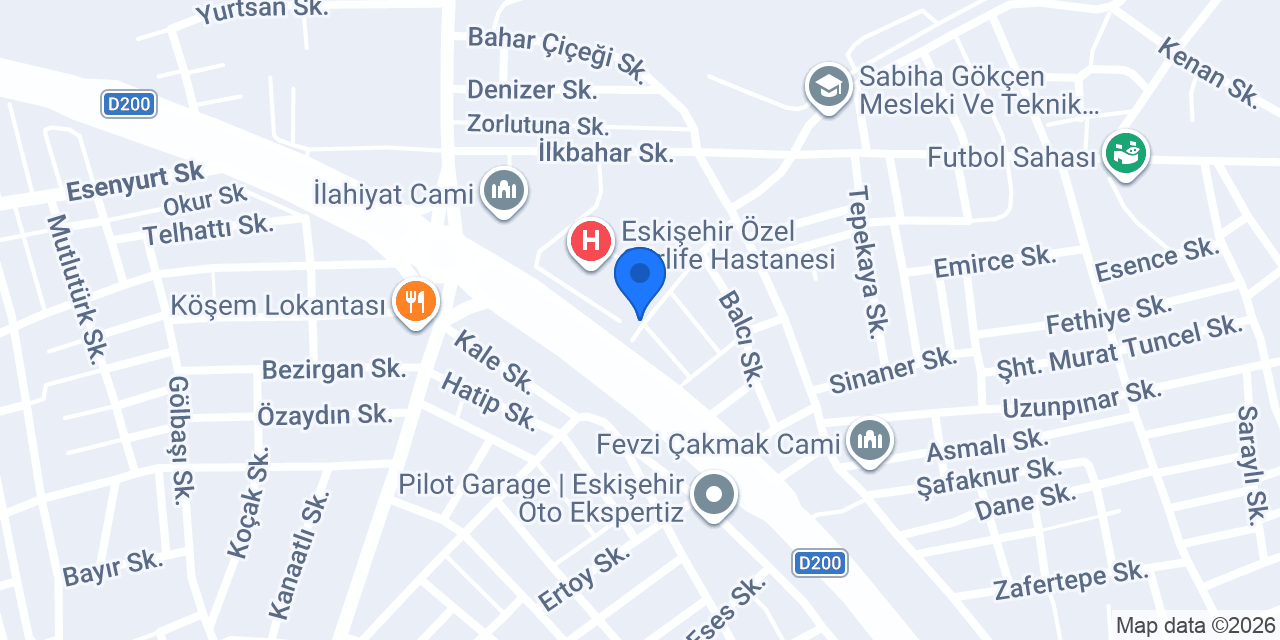 Eskişehir Beyin Cerrahı - Dr. Murat BALOĞLU konumu