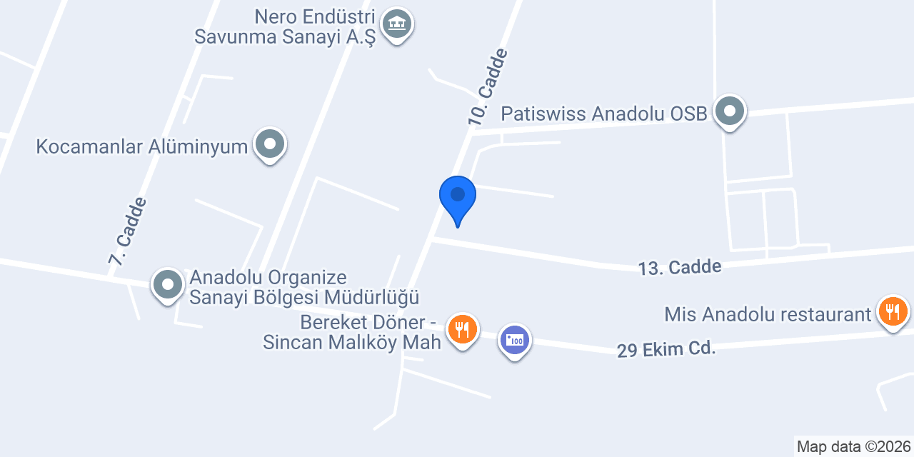 Eptim Elektrik Temelli fabrika konumu