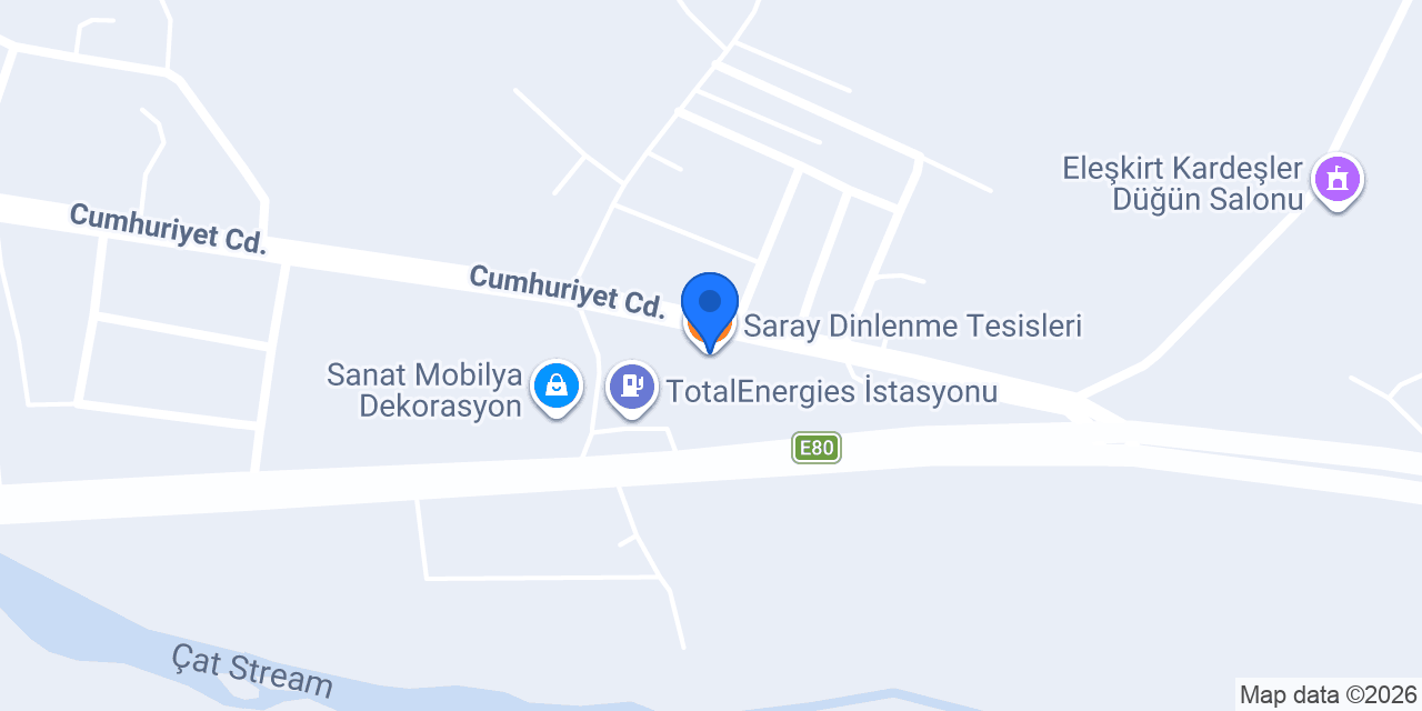 Saray Dinlenme Tesisleri konumu