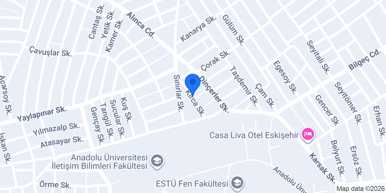 Tepebaşı Davet Salonu konumu