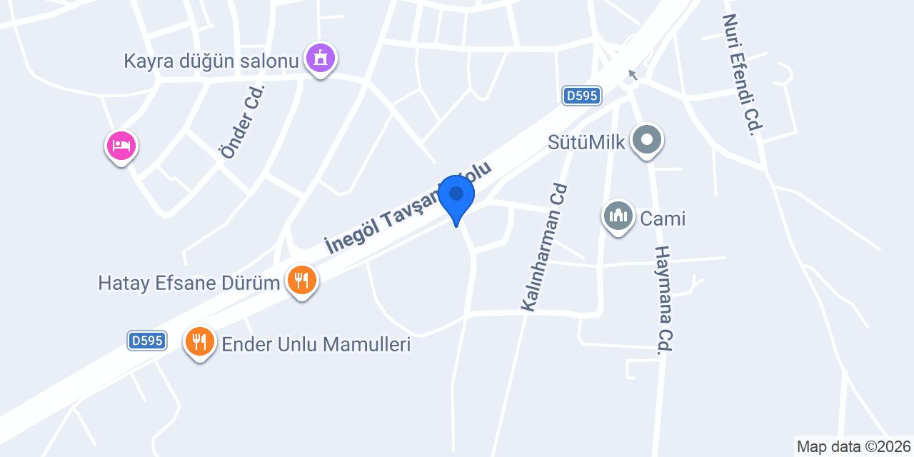 Beyaz Gül Tabldot konumu