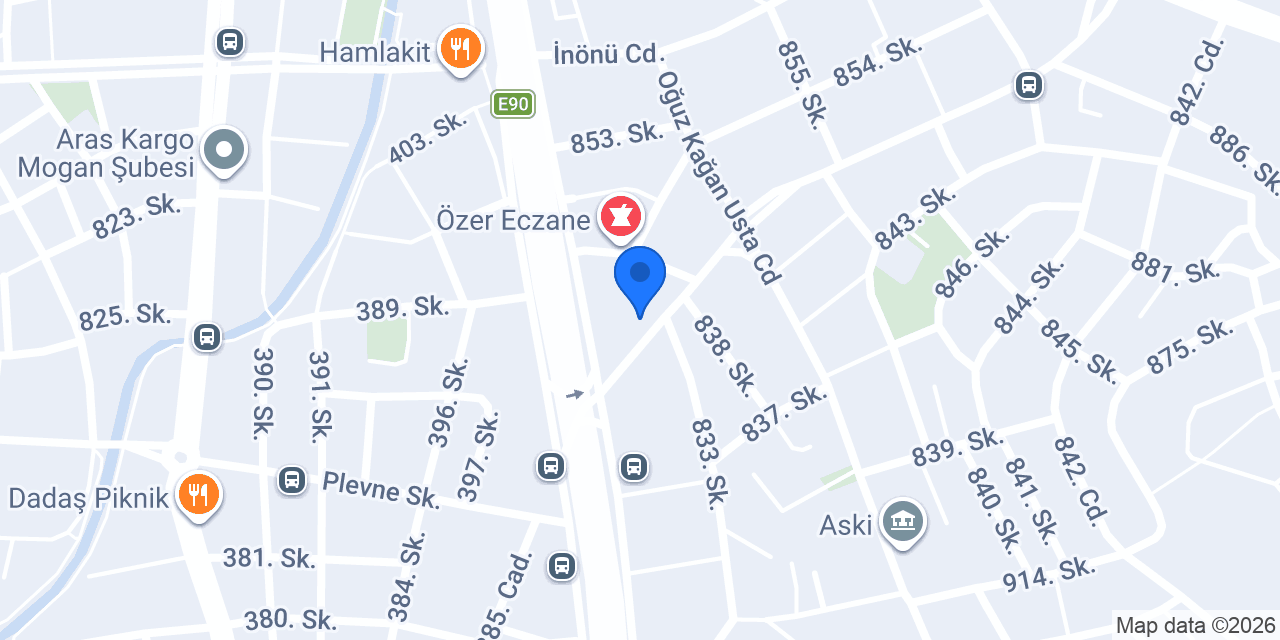 Özkan ET Dünyası Kasap konumu