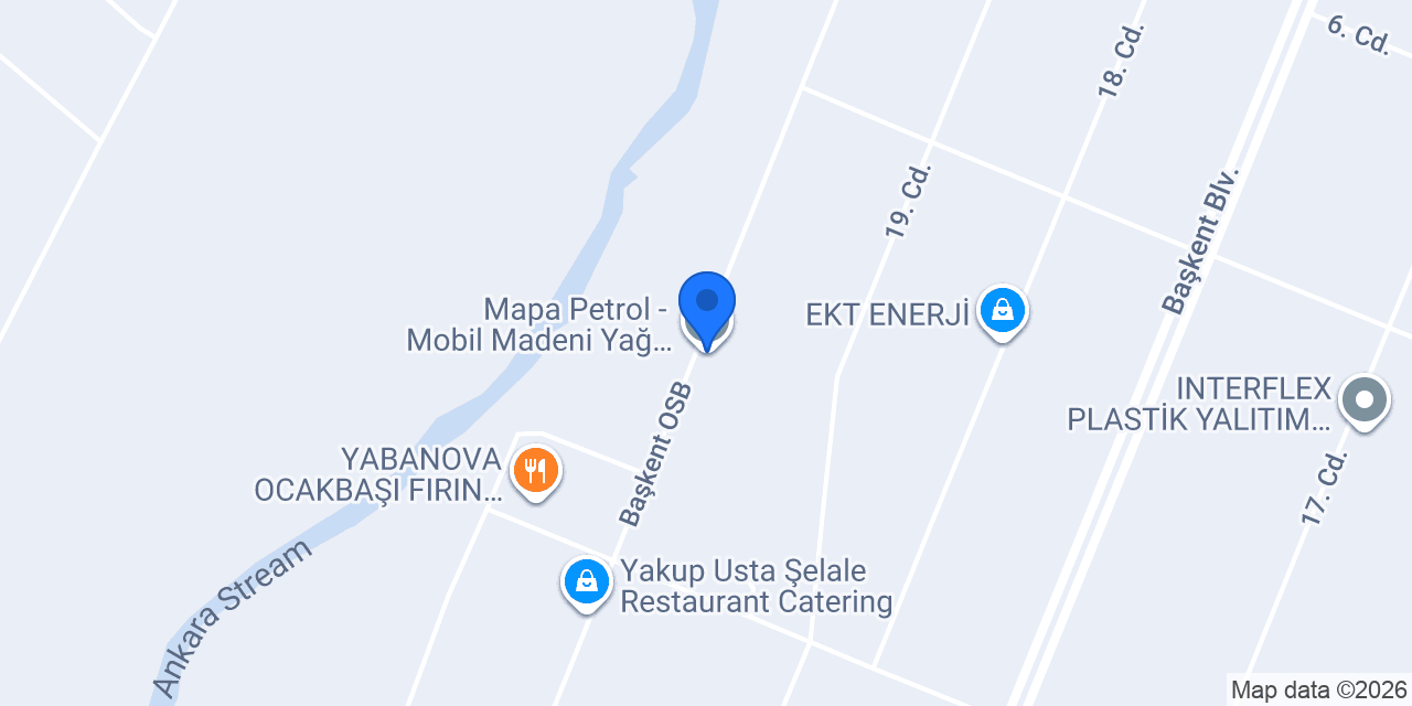 Mapa Petrol - Mobil Madeni Yağ Yetkili Distribütörü konumu
