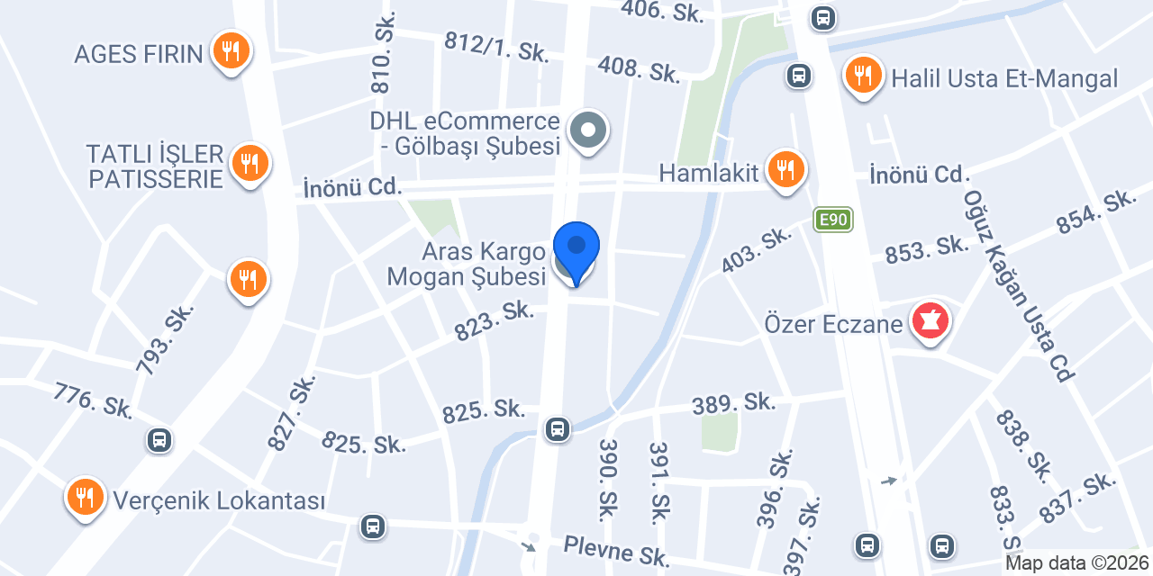 Aras Kargo Mogan Şubesi konumu