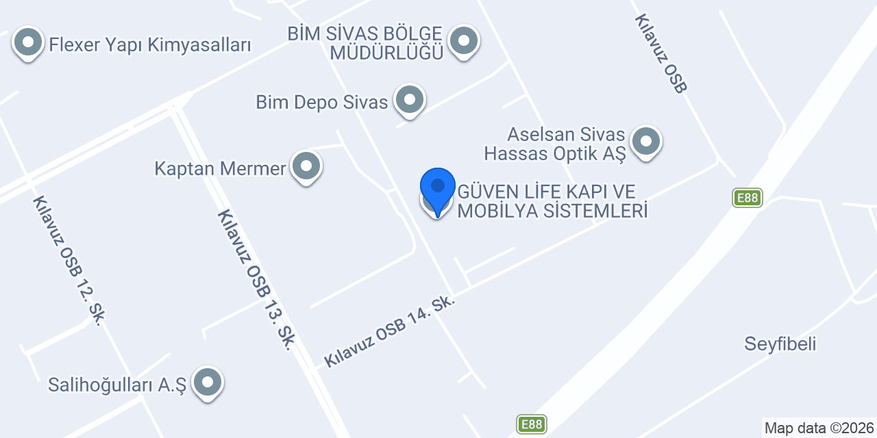 GÜVEN LİFE KAPI VE MOBİLYA SİSTEMLERİ konumu