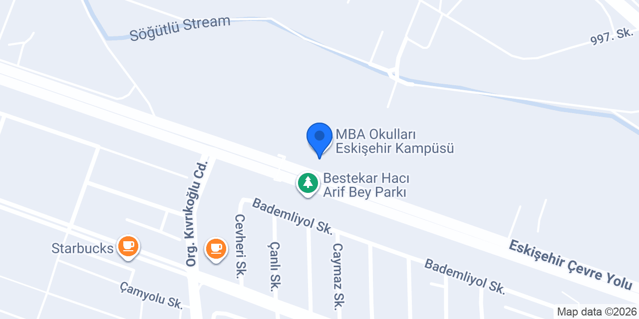 MBA Okulları Eskişehir Kampüsü konumu