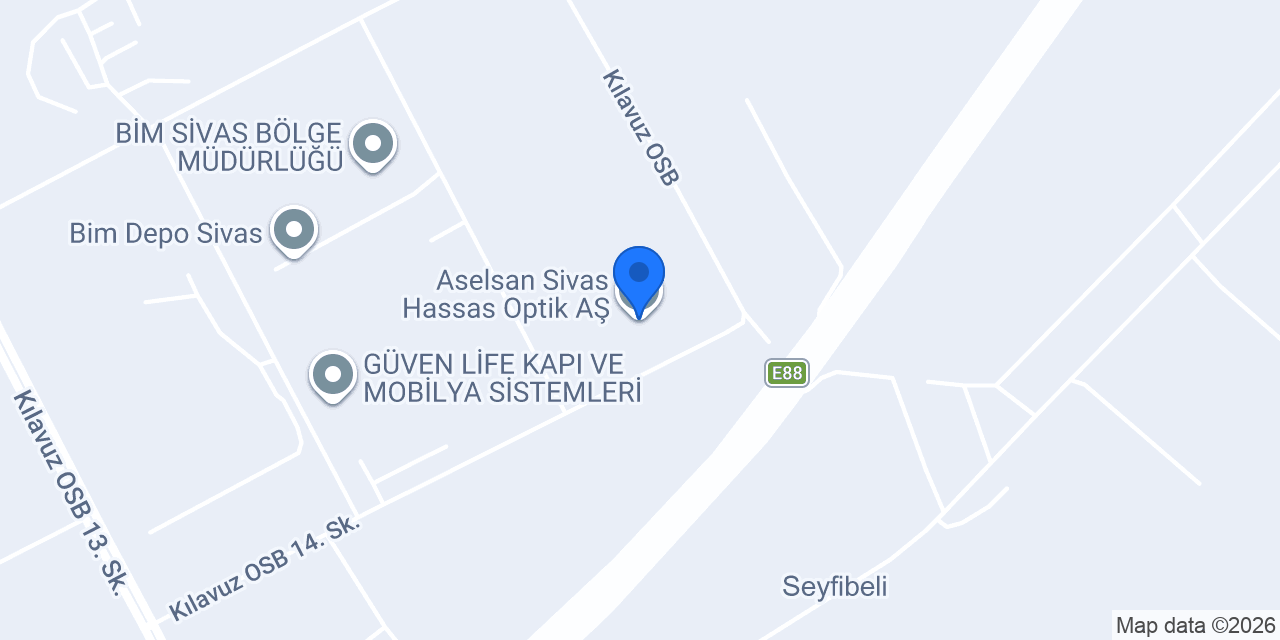 Aselsan Sivas Hassas Optik AŞ konumu