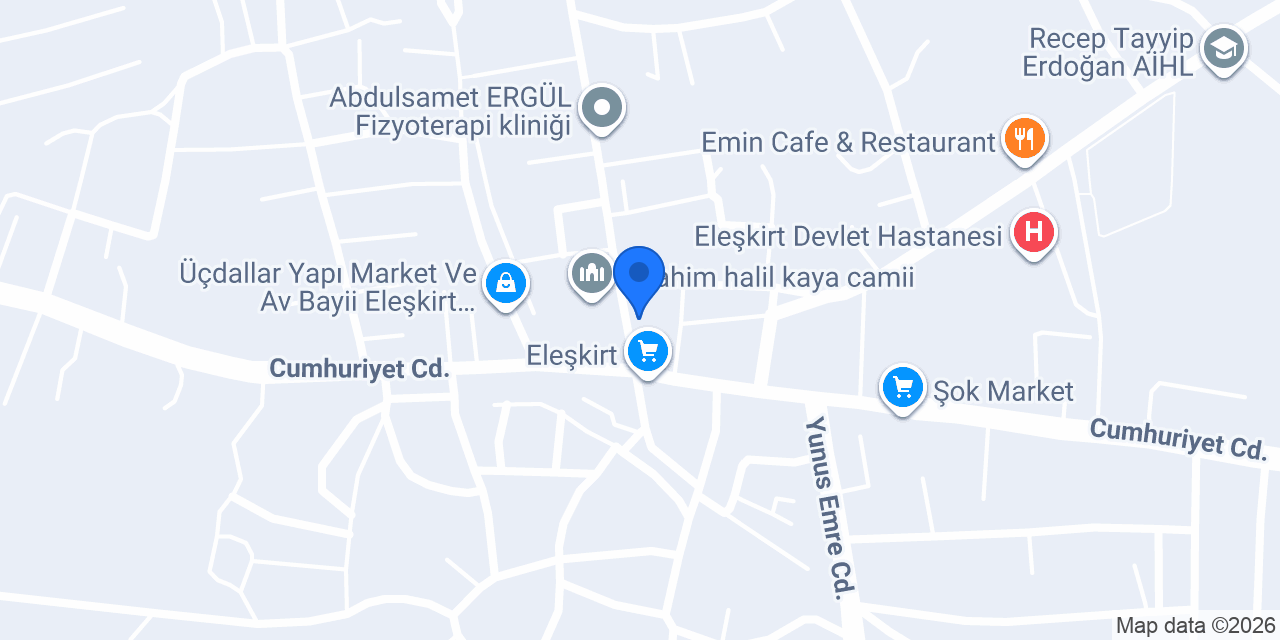 Ptt-eleşkirt Şubesi konumu