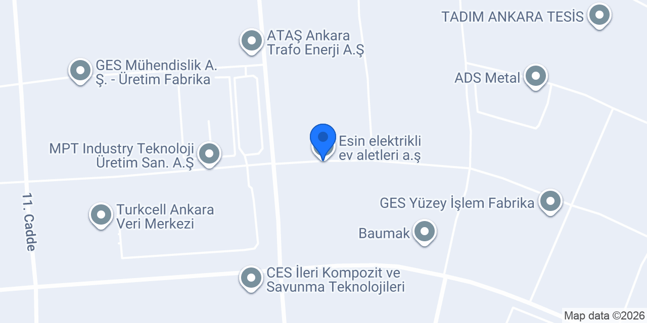 Esin elektrikli ev aletleri a.ş konumu