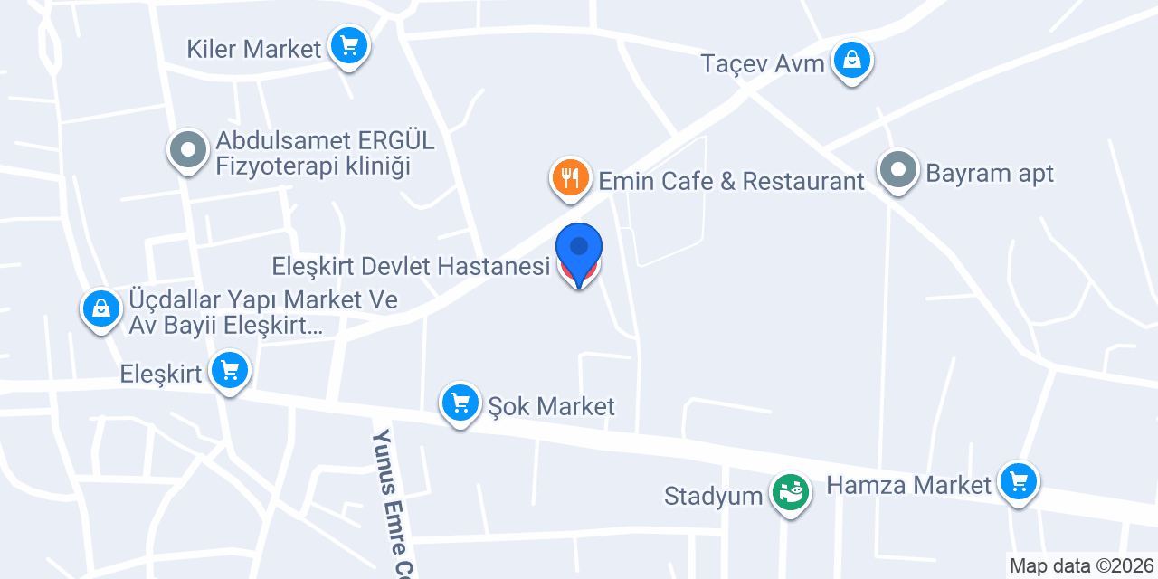 Eleşkirt Devlet Hastanesi konumu