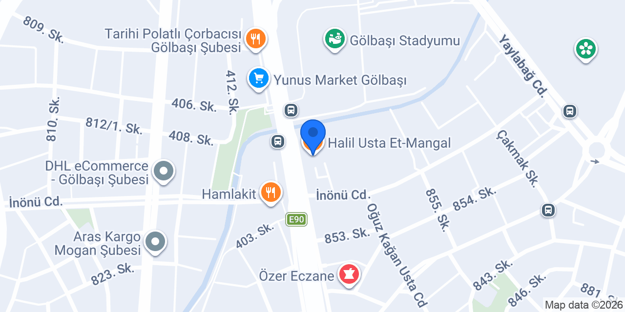 Halil Usta Et-Mangal konumu