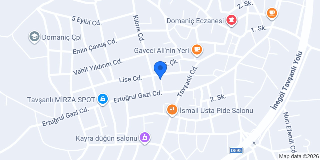 Domaniç Ortaokulu konumu