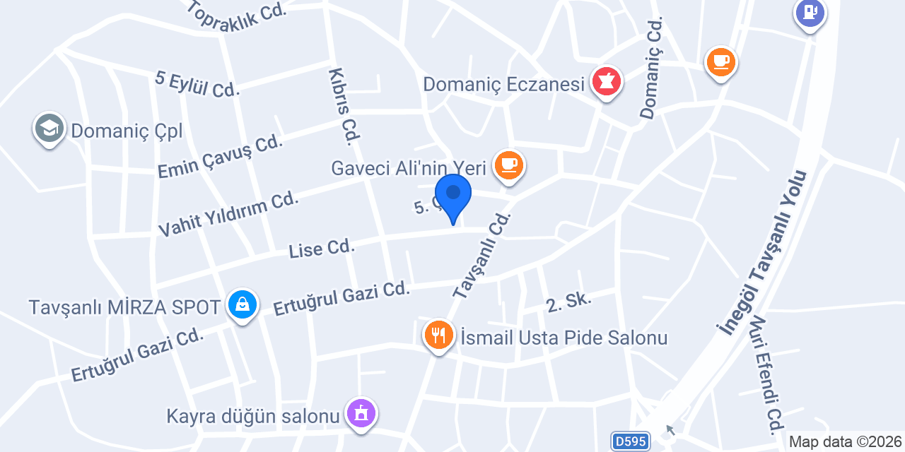 Domaniç sürücü kursu konumu