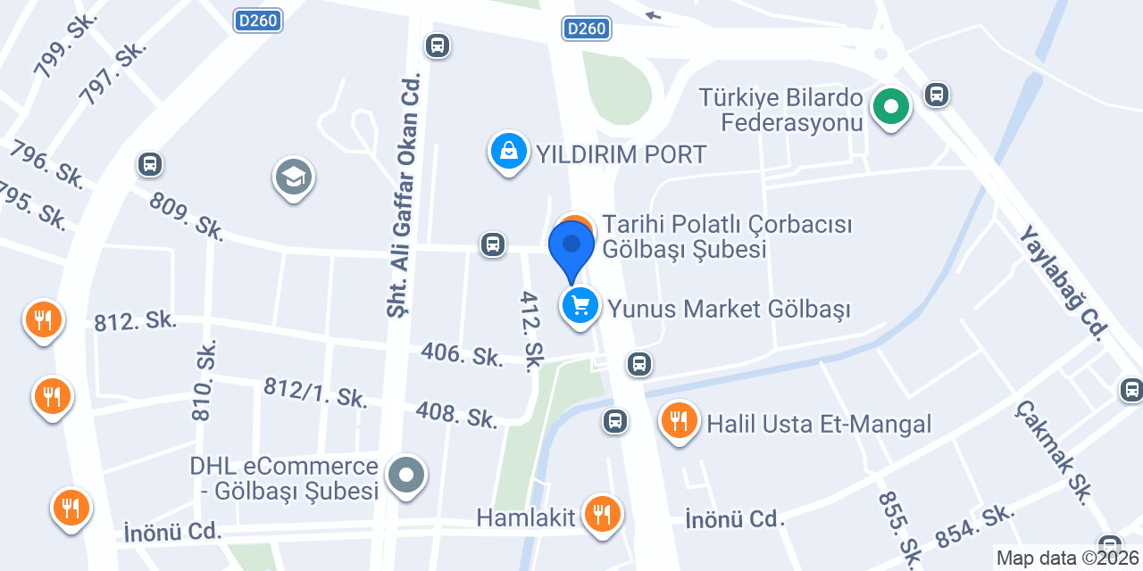 Çağdaş Market konumu