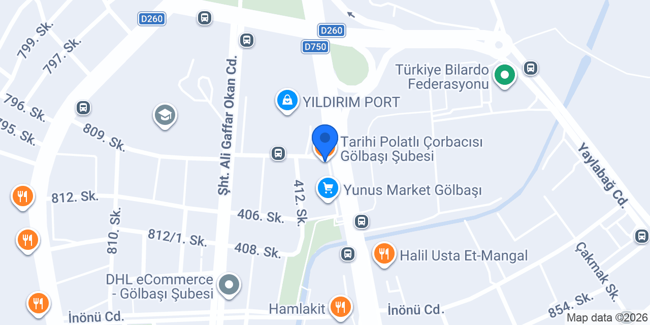 Tarihi Polatlı Çorbacısı Gölbaşı Şubesi konumu