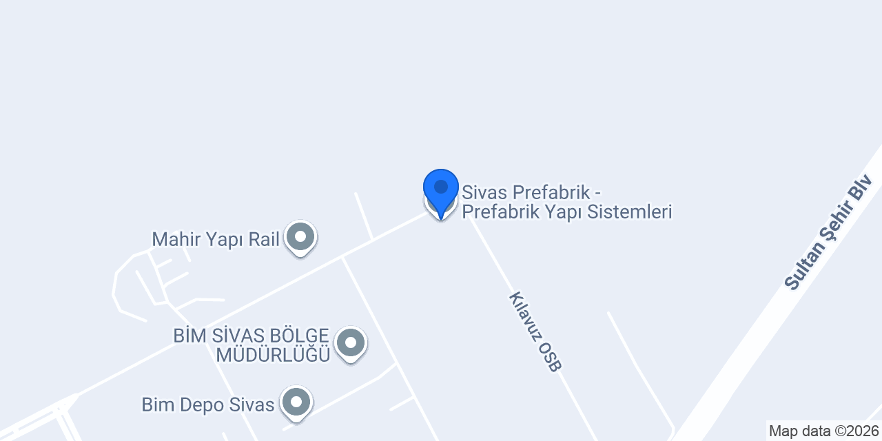 Sivas Prefabrik - Prefabrik Yapı Sistemleri konumu