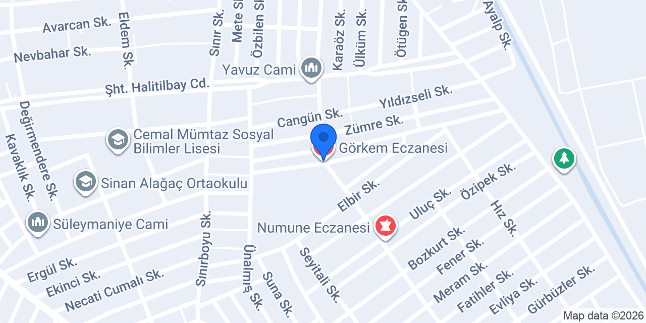 Görkem Eczanesi konumu